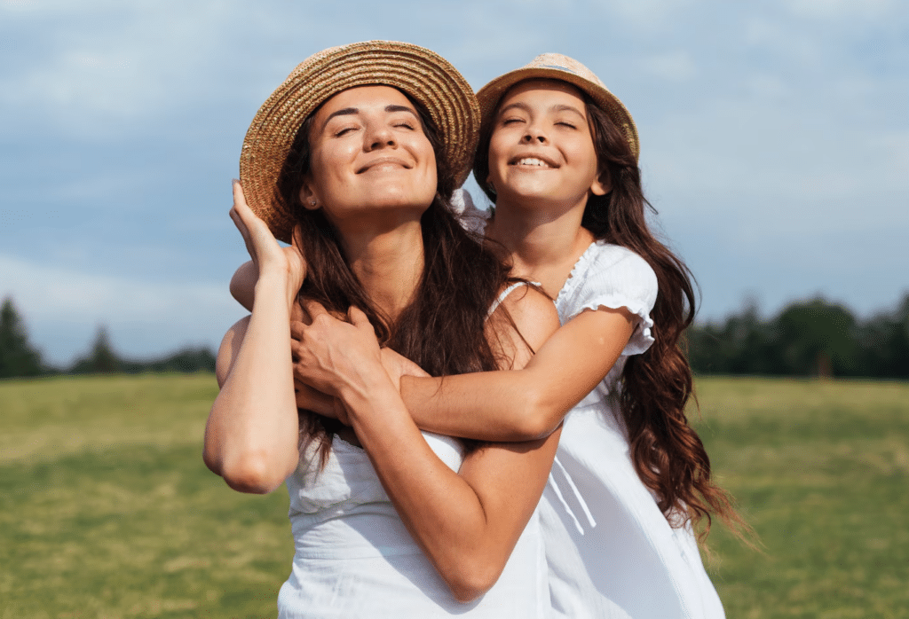 Happy mother and daughter
