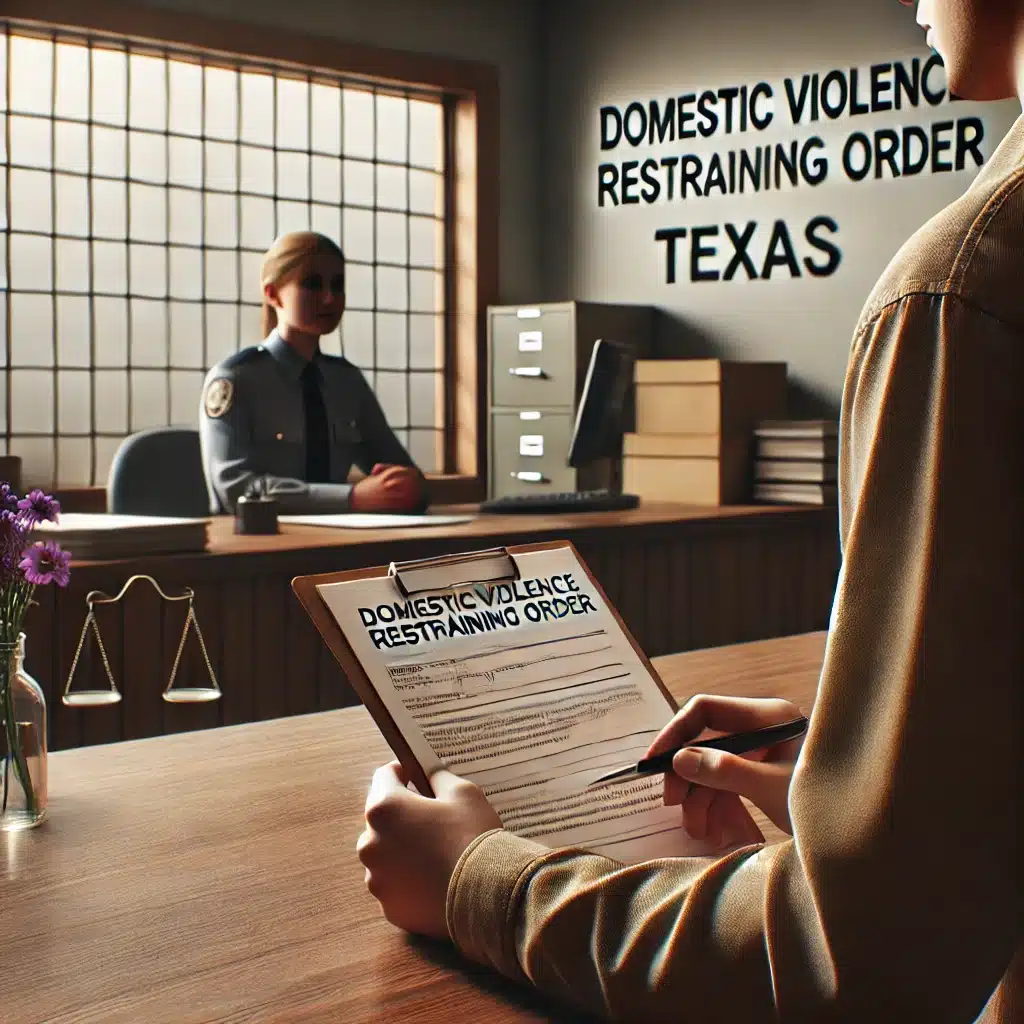 How do you file for a domestic violence restraining order in Texas?