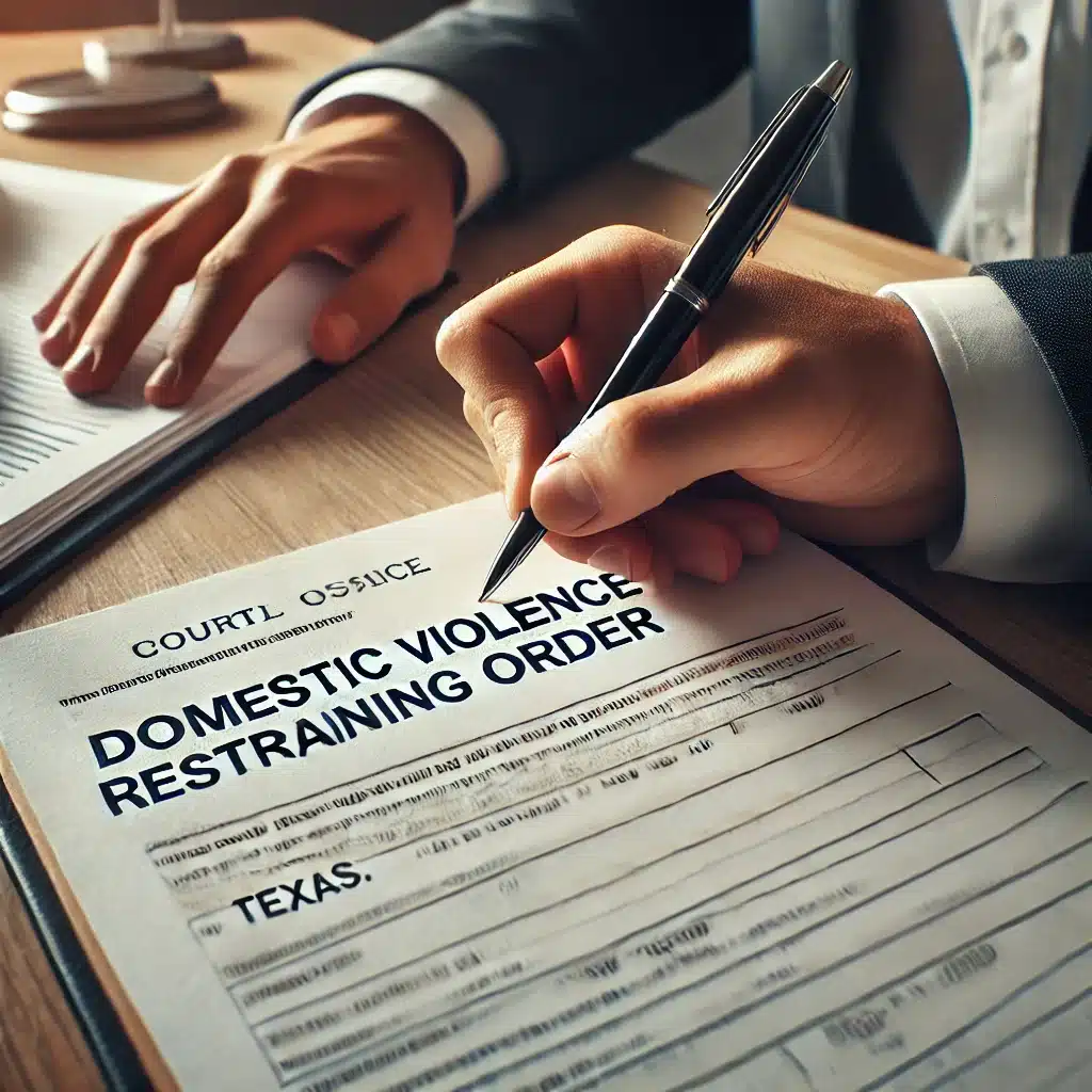 How do you file for a domestic violence restraining order in Texas?
