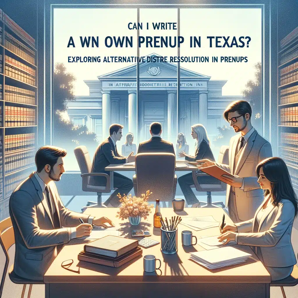 Can I Write My Own Prenup in Texas Exploring Alternative Dispute Resolution in Prenups