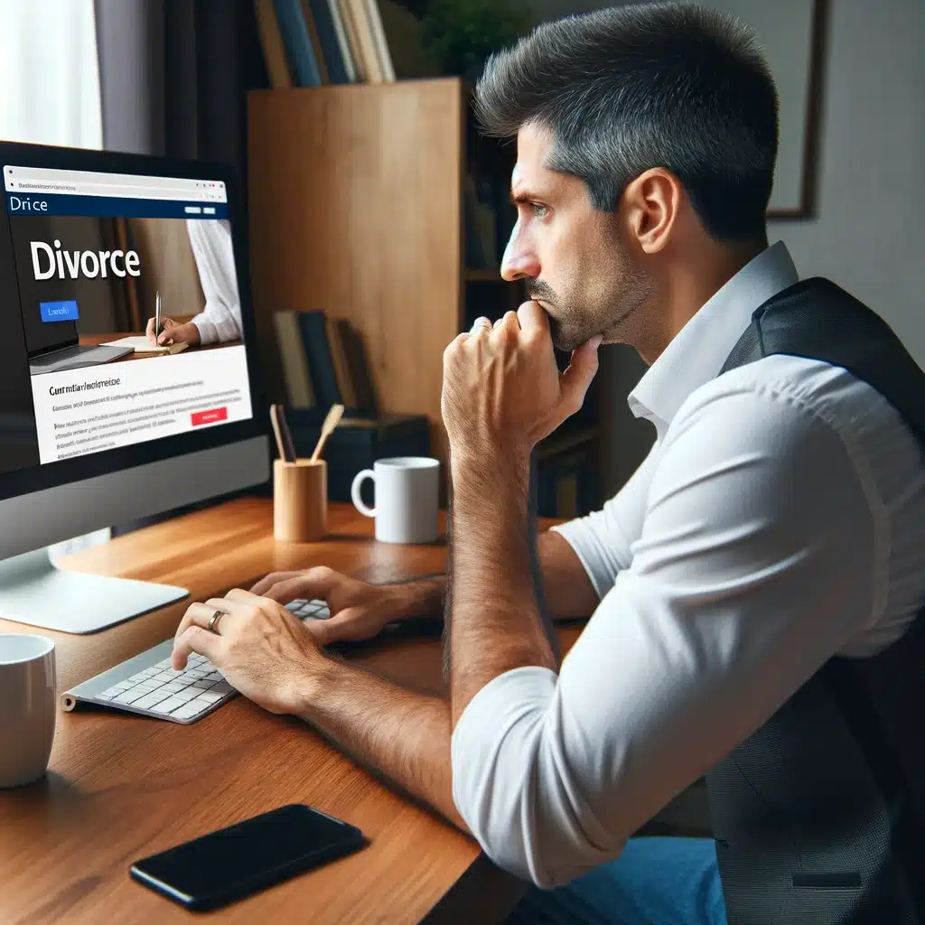 false savings and online divorce services