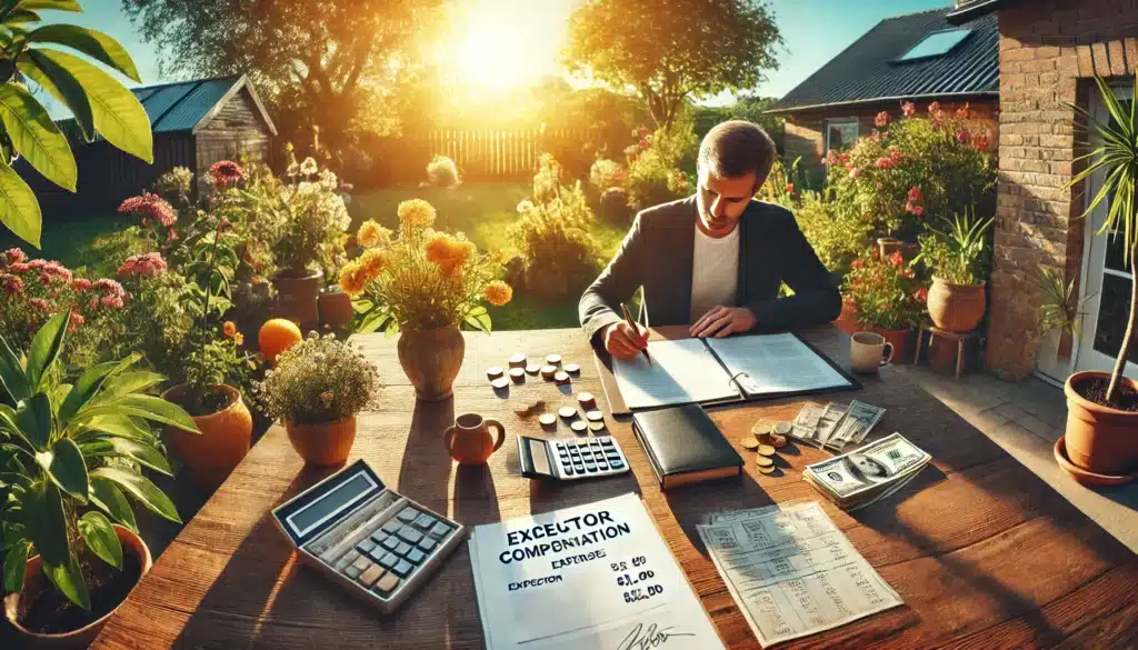 An illustration representing executor compensation and expenses.