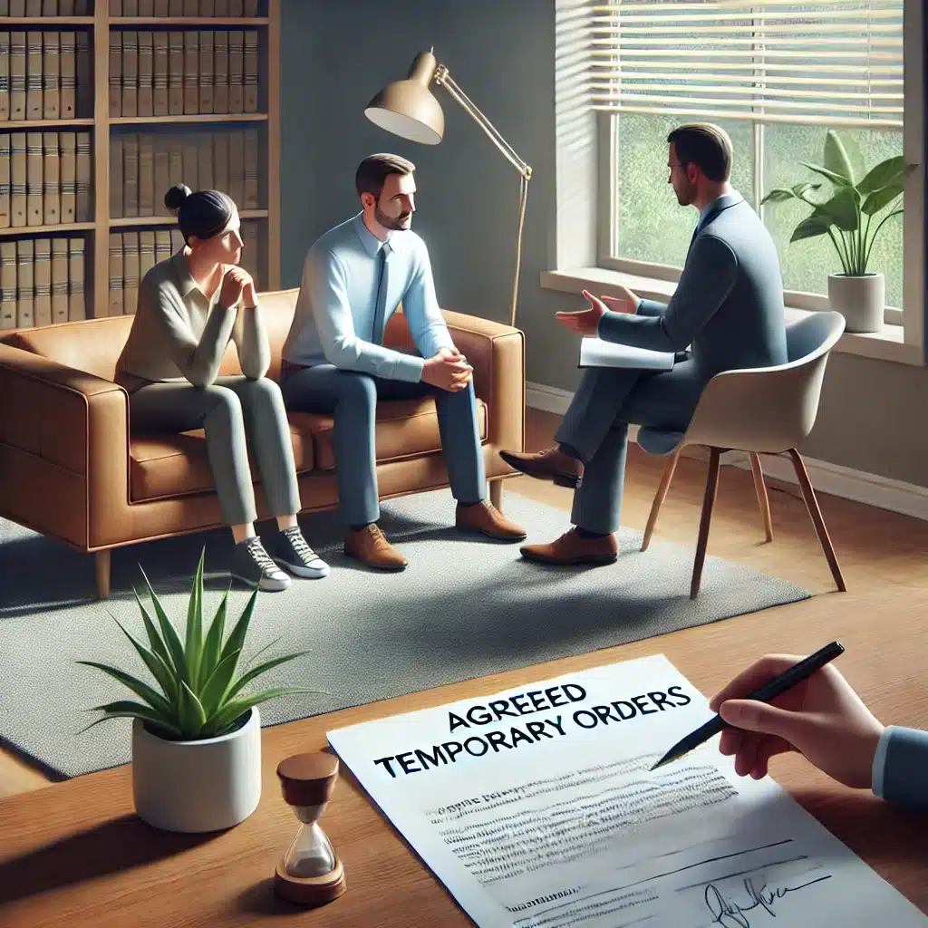 Agreed temporary orders in a Texas family law case