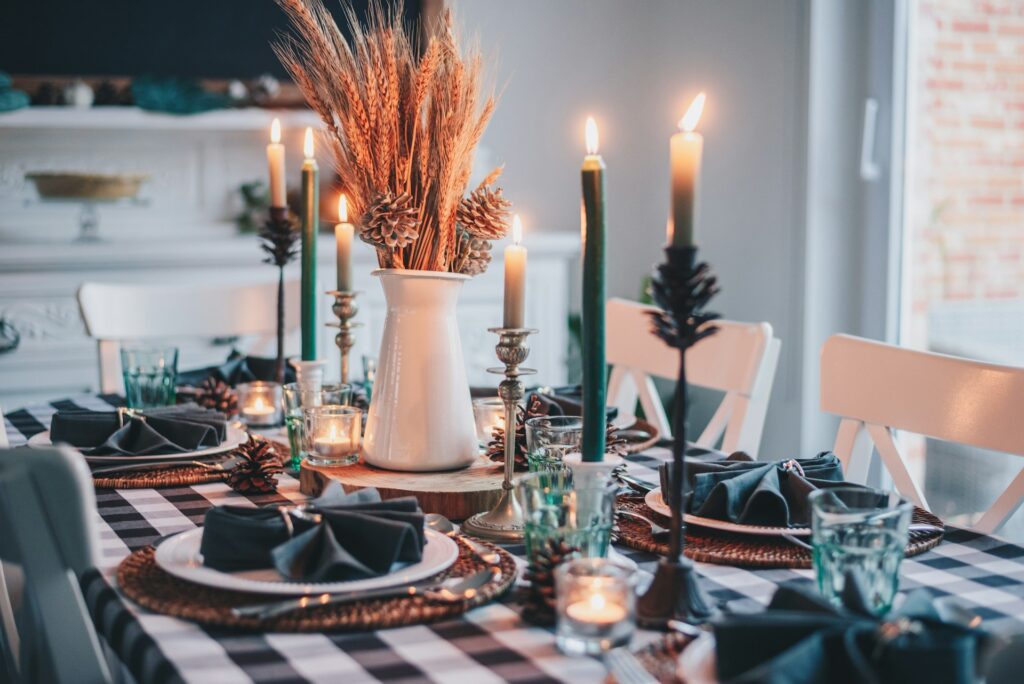 festive table setting