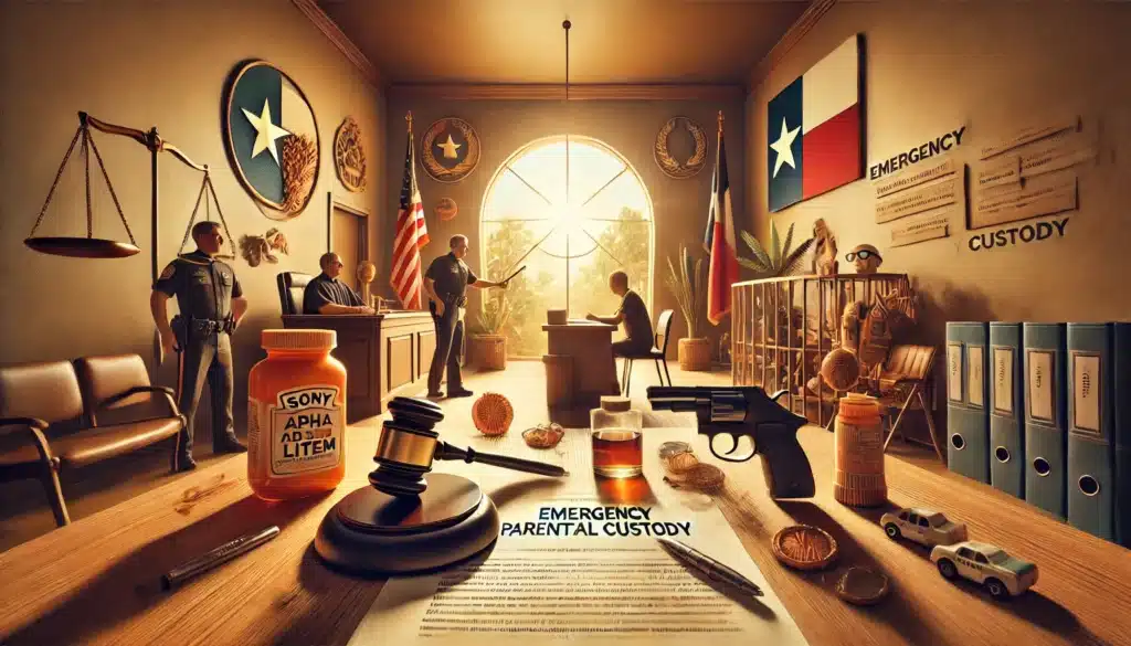 An illustration representing the criteria for emergency parental custody.