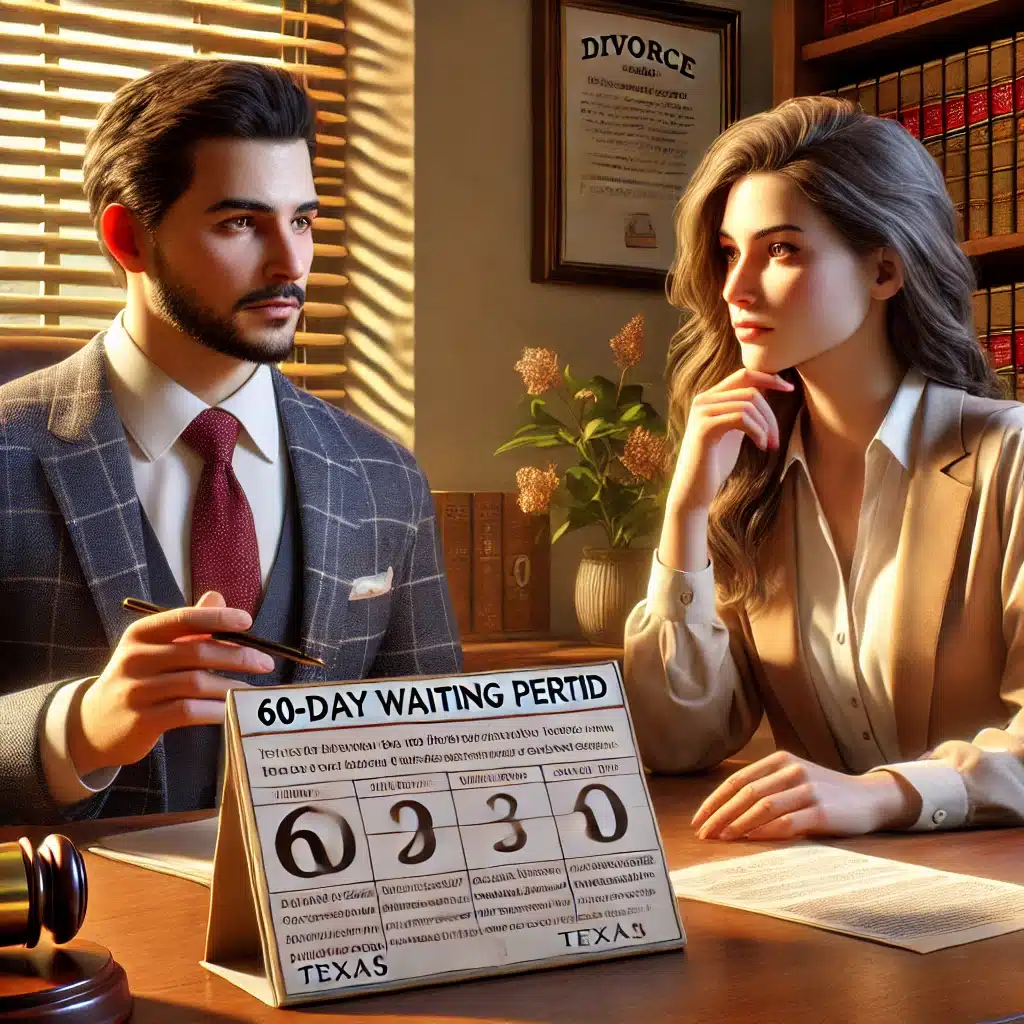 Texas law mandates a minimum 60-day waiting period