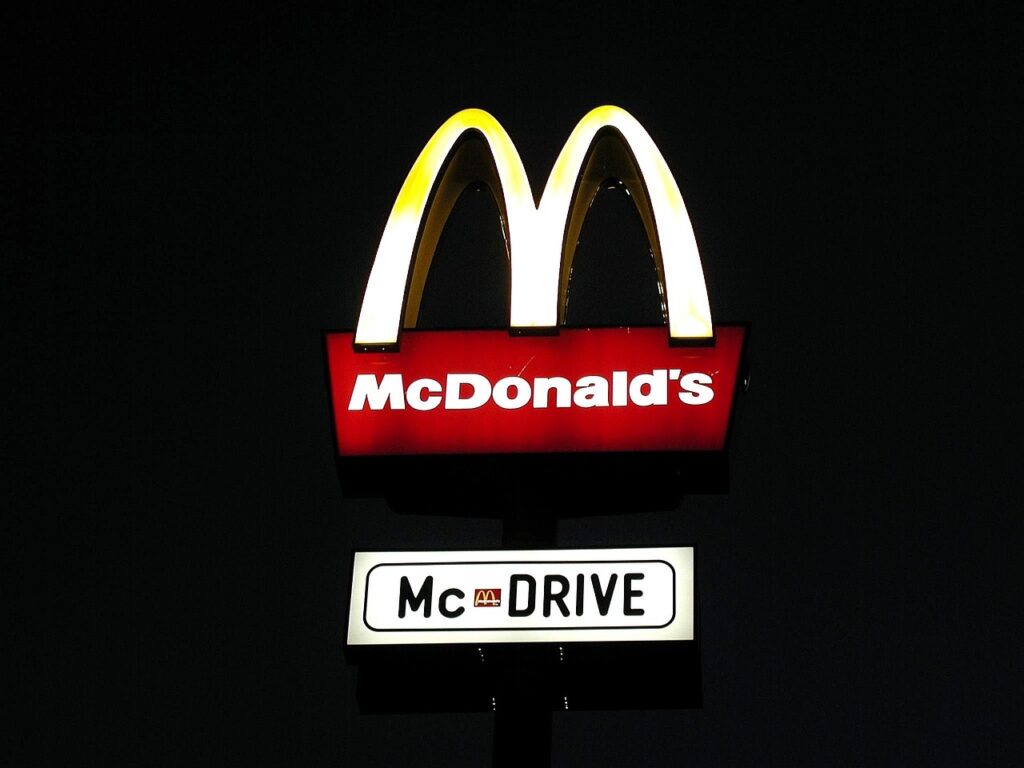 Mc Donald's Drive Thru signage