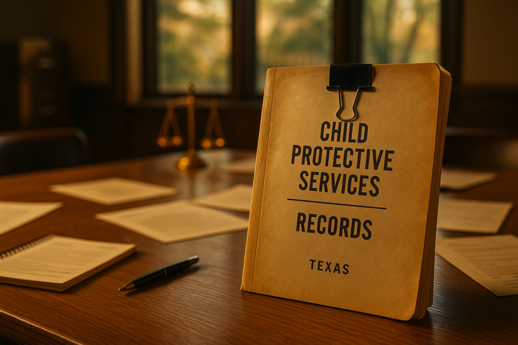 An overview of child protective services records in Texas.