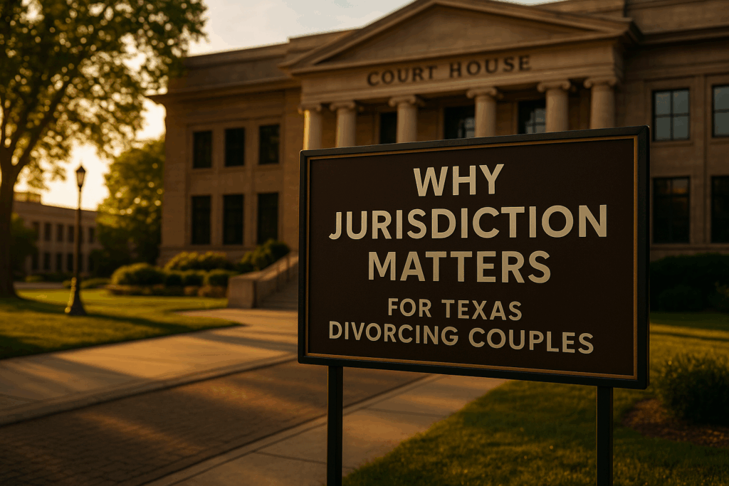 An overview of jurisdiction in divorce cases, highlighting why jurisdiction matters for Texas divorcing couples.