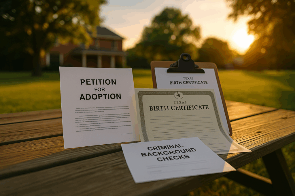 Required Documents fo Filing a Texas Adoption Petition