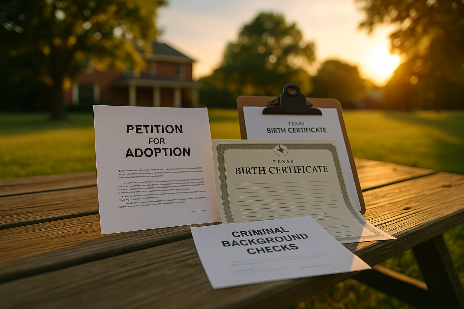 Required Documents fo Filing a Texas Adoption Petition