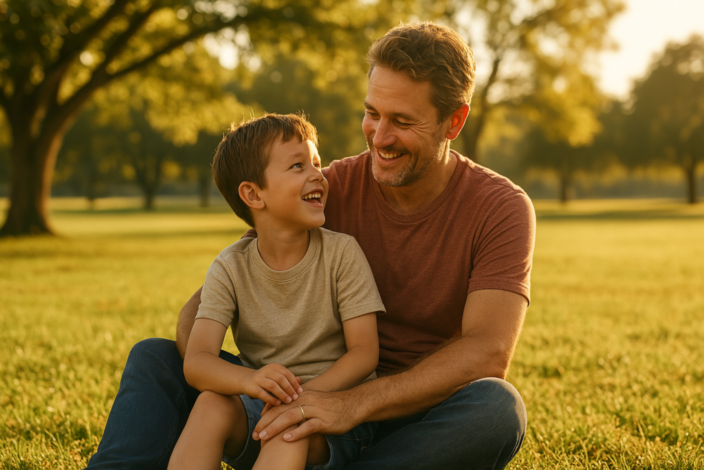 The importance of Texas parenting plans, featuring a parent and child enjoying quality time together.