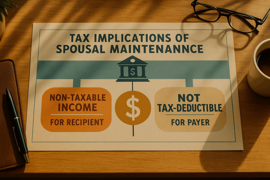 An infographic explaining the tax implications of spousal maintenance payments.