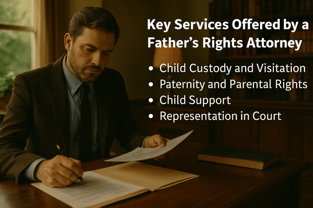 Key services offered by a father's rights attorney.
