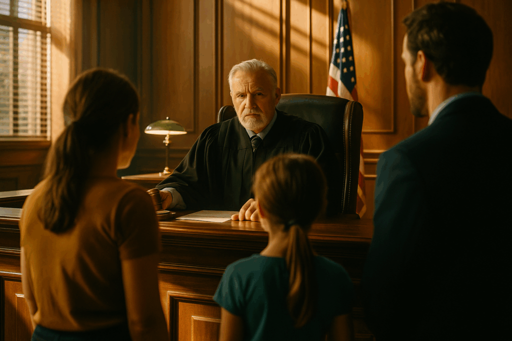 The judge's decision based on the best interest of the child.