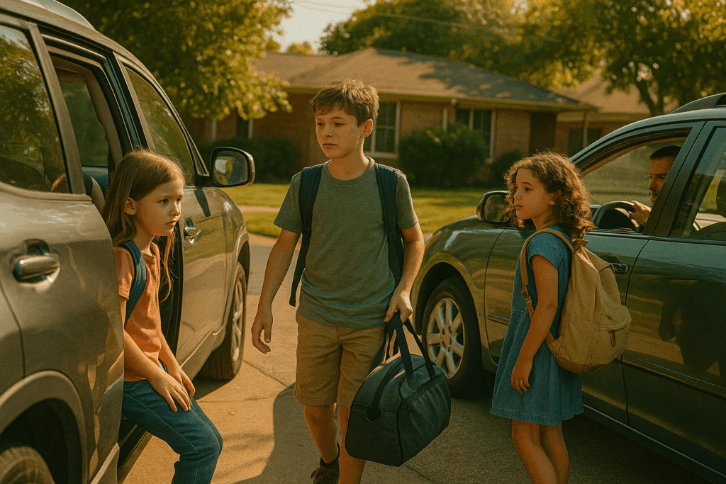 Children experiencing transitions in custody arrangements.