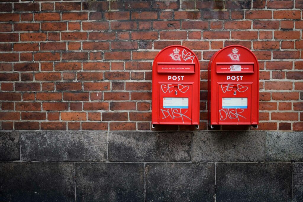 two red post boxes