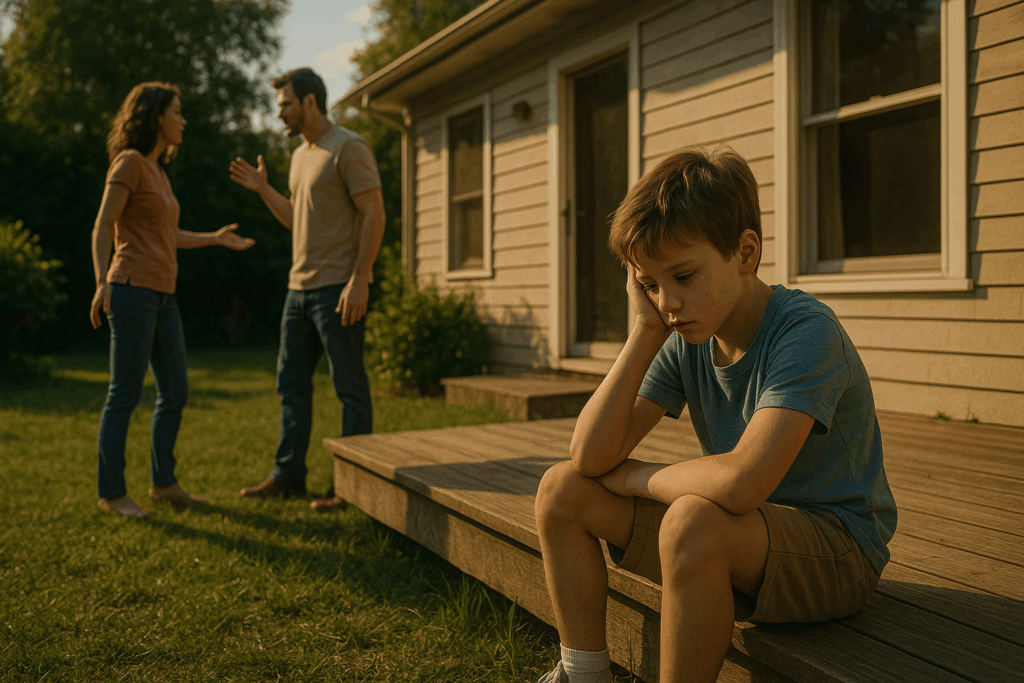 An image representing the common effects of domestic violence on child custody.