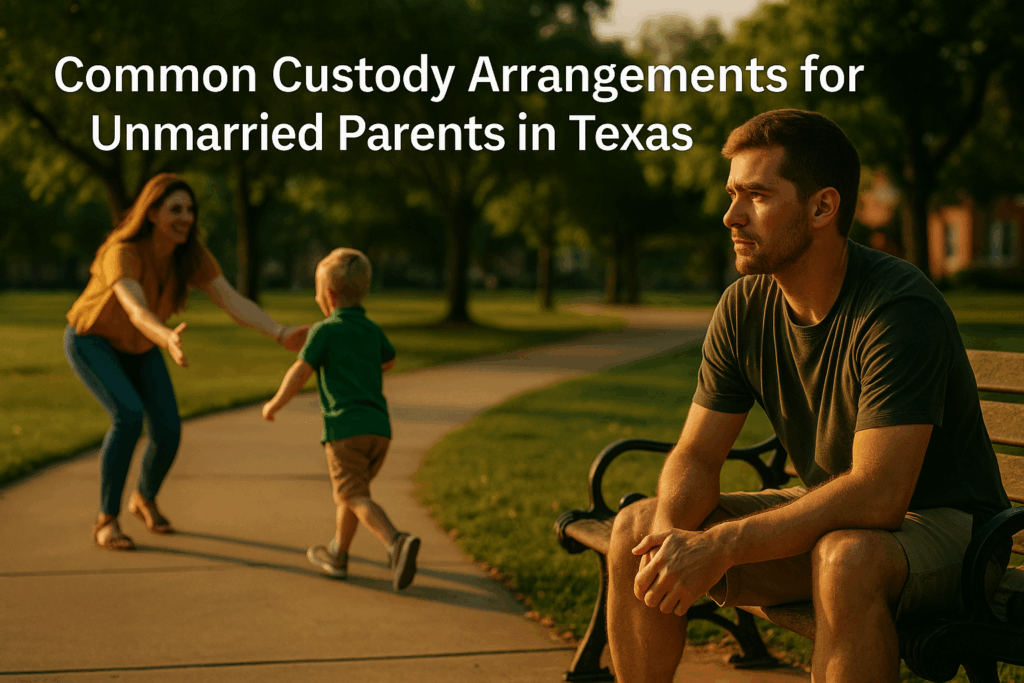 Common custody arrangements for unmarried parents in Texas.