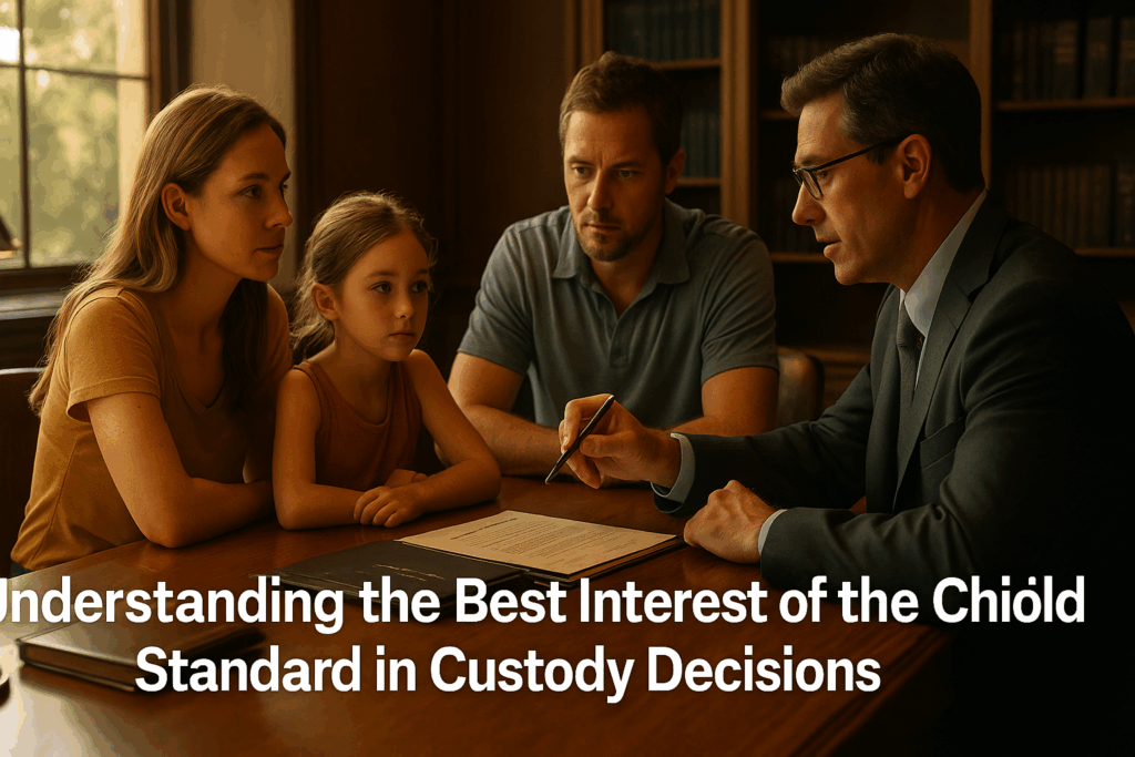 Understanding the best interest of the child standard in custody decisions.