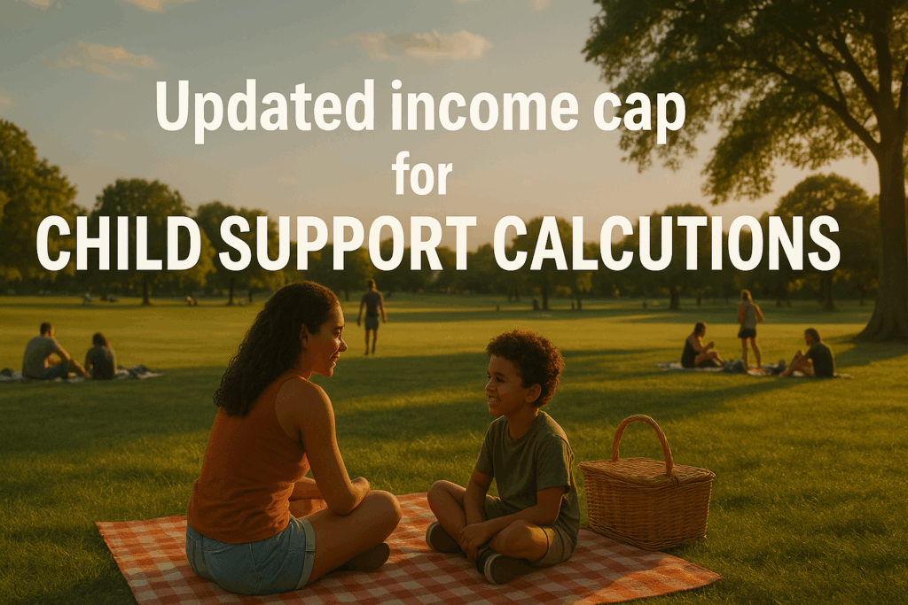 Updated income cap for child support calculations.