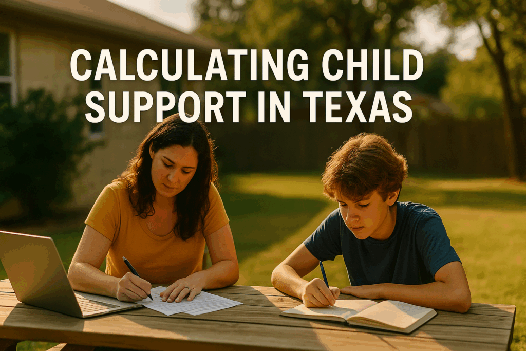 Calculating child support in Texas.