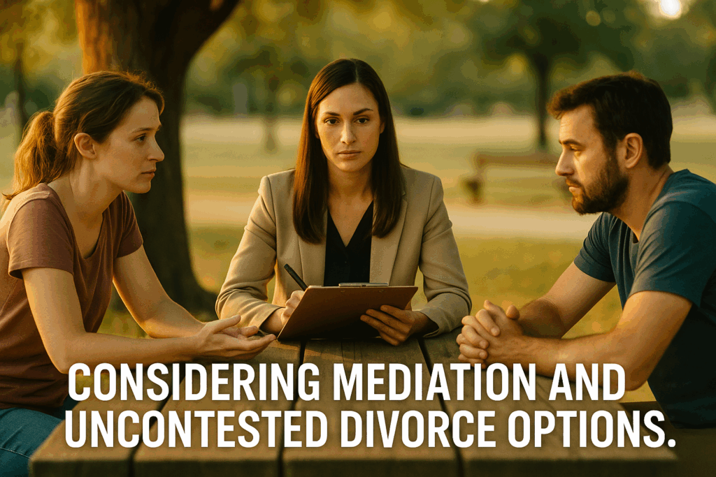 Considering mediation and uncontested divorce options. How to get your divorce started for free
