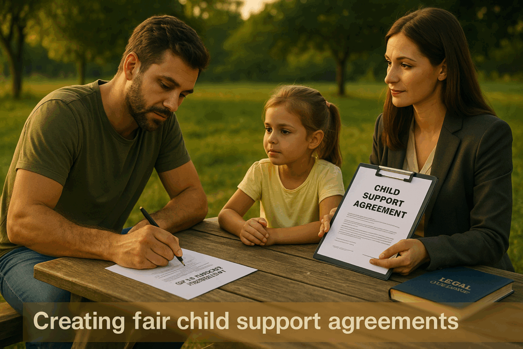 Creating fair child support agreements with legal guidance.