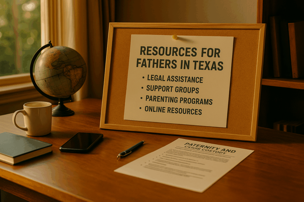Resources available for fathers in Texas navigating custody issues.